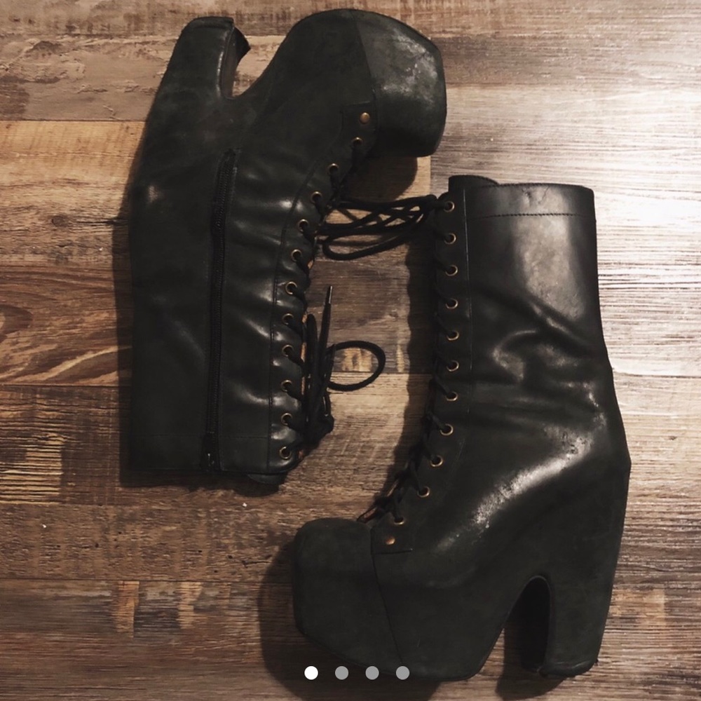 JEFFREY CAMPBELL X SOLESTRUCK WHOMP-TIE PLATFORMS